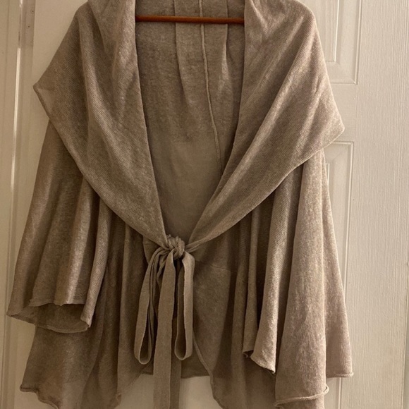 100% linen cardigan cape. Super soft - Picture 5 of 11